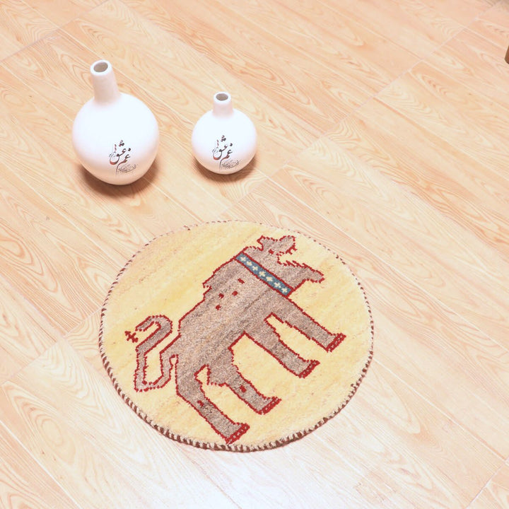 ギャッベ（ギャベ）カシュクリ　41×40cm（HP-70078）