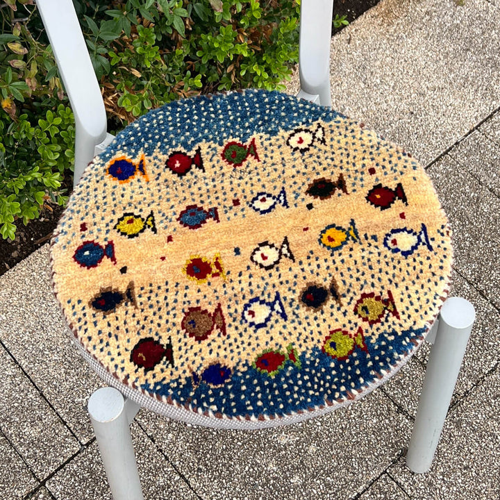 ギャッベ（ギャベ）カシュクリ　41×39cm（HP-70079）