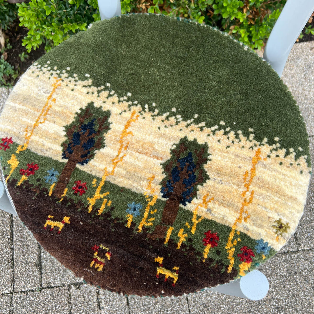 ギャッベ（ギャベ）カシュクリ　42×40cm（HP-70084）