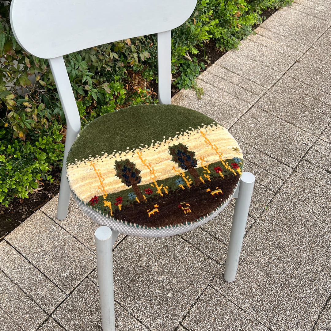 ギャッベ（ギャベ）カシュクリ　42×40cm（HP-70084）