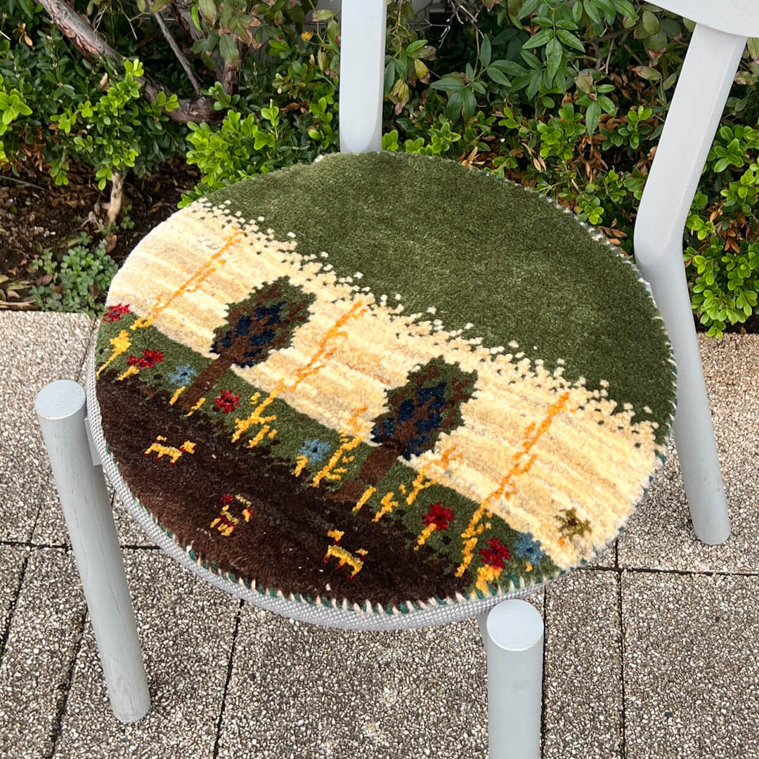 ギャッベ（ギャベ）カシュクリ　42×40cm（HP-70084）