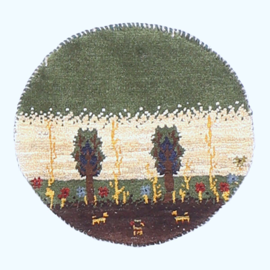 ギャッベ（ギャベ）カシュクリ　42×40cm（HP-70084）
