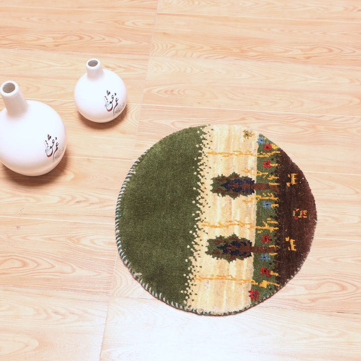 ギャッベ（ギャベ）カシュクリ　42×40cm（HP-70084）