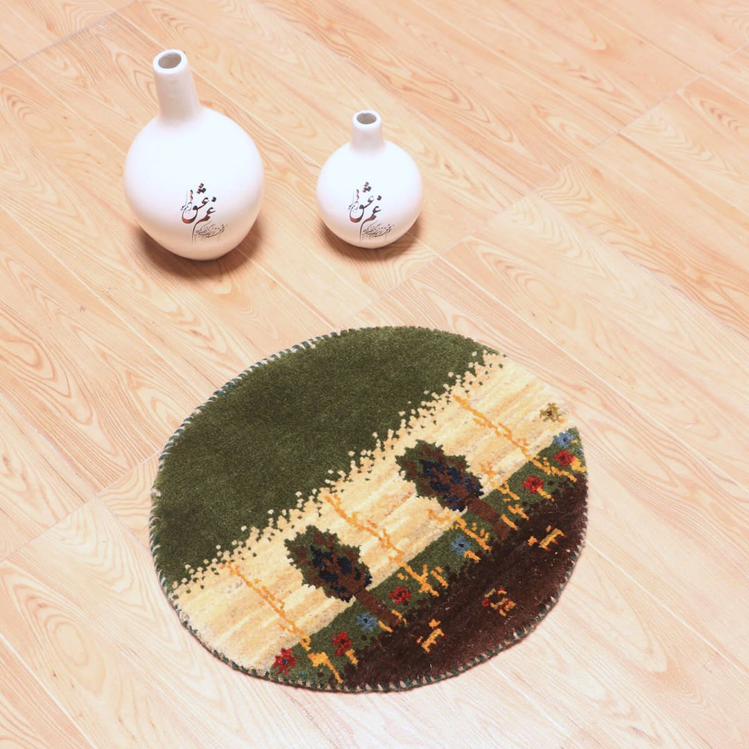 ギャッベ（ギャベ）カシュクリ　42×40cm（HP-70084）