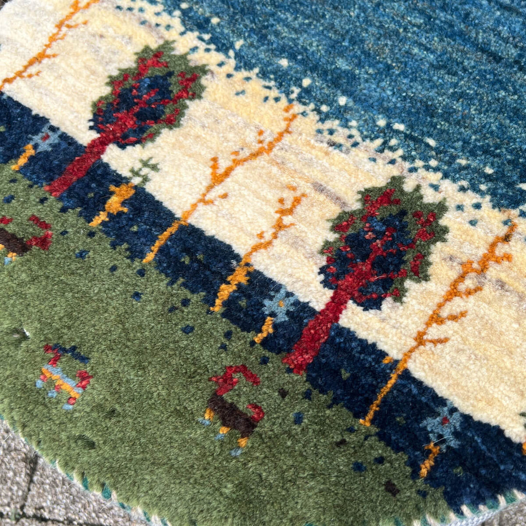 ギャッベ（ギャベ）カシュクリ　42×40cm（HP-70138）