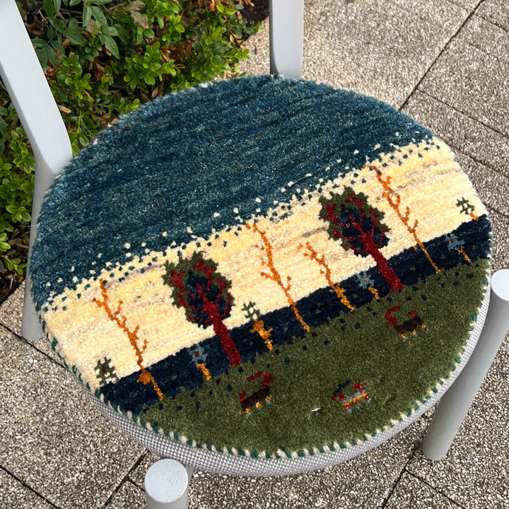 ギャッベ（ギャベ）カシュクリ　42×40cm（HP-70138）