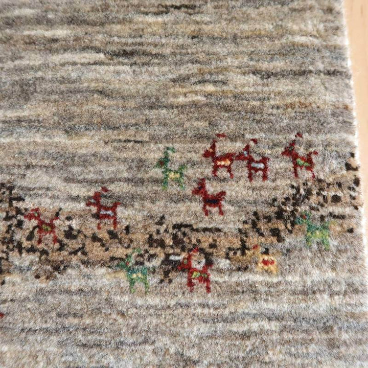 【セミオーダー受付中】  サイズ変更OK　カラー変更OK イラン　シラーズ産　ギャッベ 　（hr-10919）