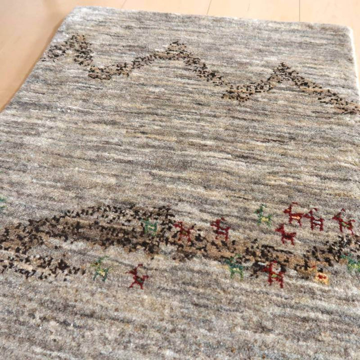 【セミオーダー受付中】  サイズ変更OK　カラー変更OK イラン　シラーズ産　ギャッベ 　（hr-10919）