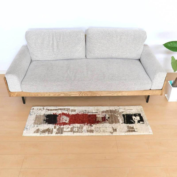 【セミオーダー受付中】  サイズ変更OK　カラー変更OK イラン　シラーズ産　ギャッベ 　（hr-10928）