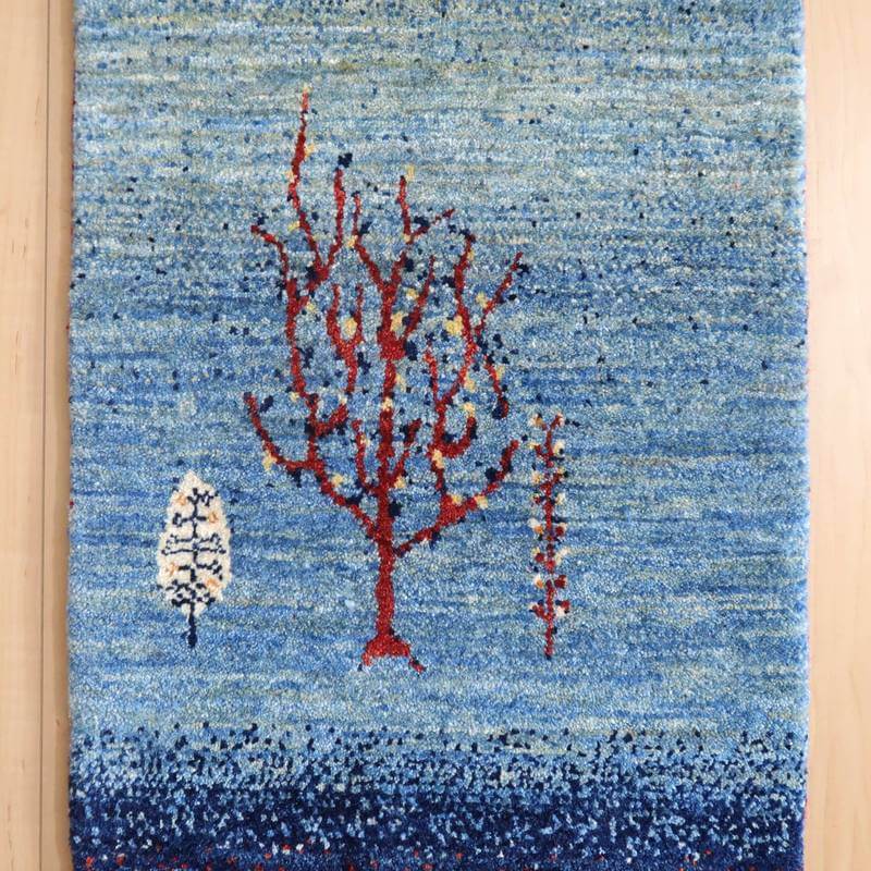 プレミアムギャッベ／ルリバフ 143×44cm（HR-10932）
