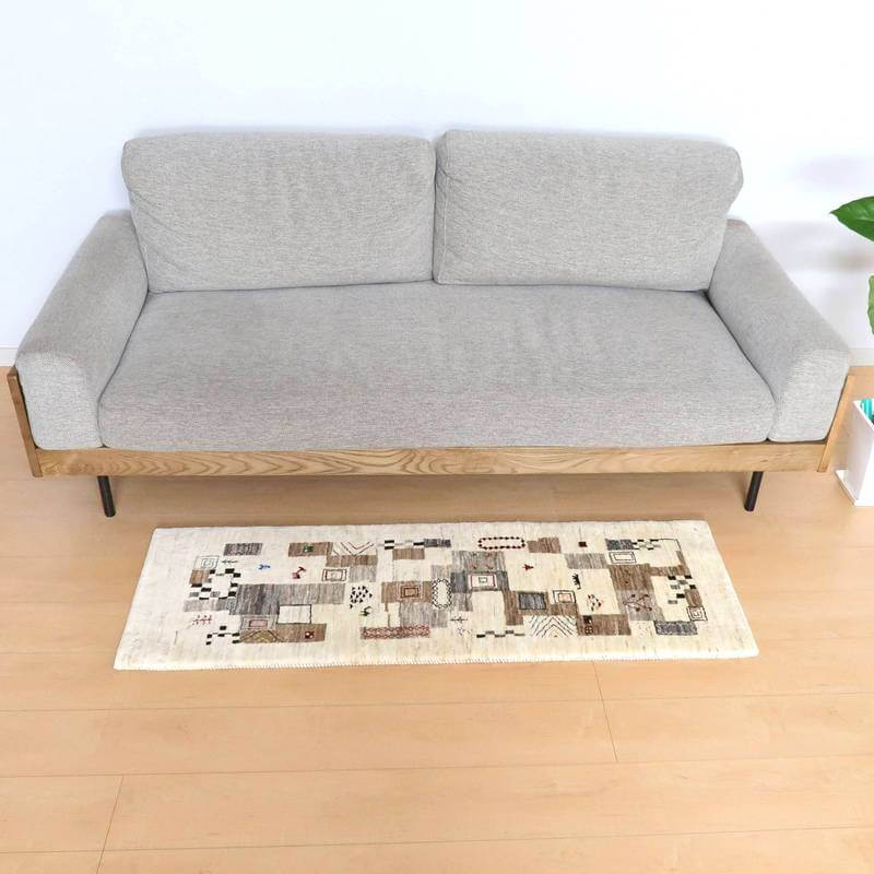 【セミオーダー受付中】  サイズ変更OK　カラー変更OK イラン　シラーズ産　ギャッベ 　（hr-10933）