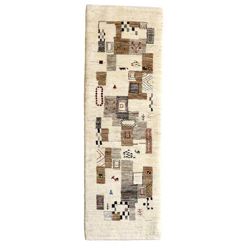 【セミオーダー受付中】  サイズ変更OK　カラー変更OK イラン　シラーズ産　ギャッベ 　（hr-10933）