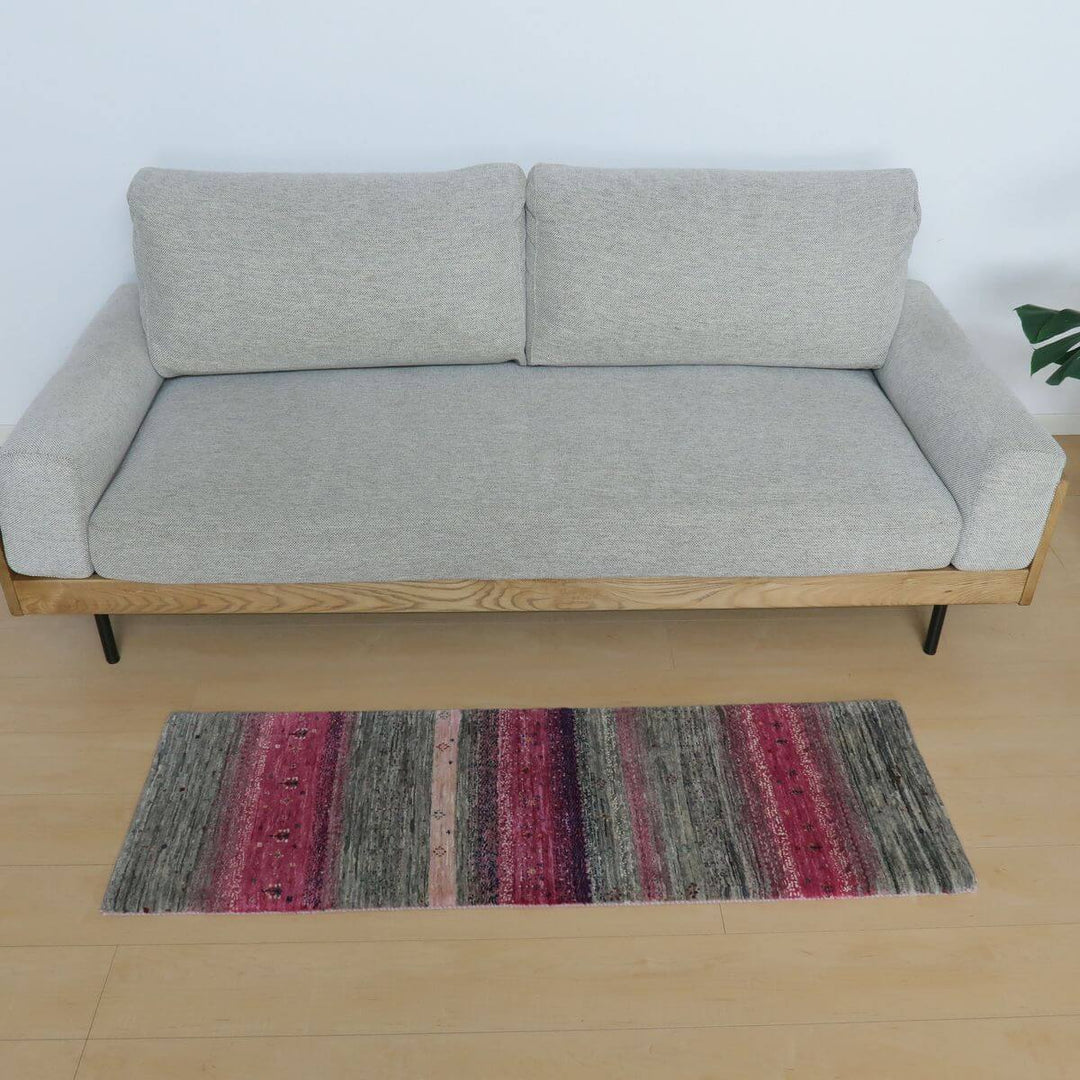 【セミオーダー受付中】  サイズ変更OK　カラー変更OK イラン　シラーズ産　ギャッベ 　（hr-11082）