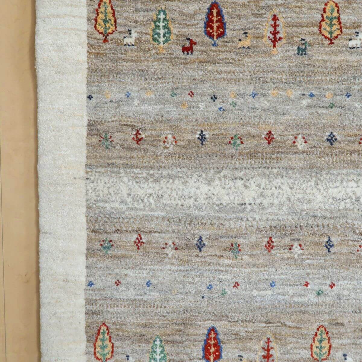 み*ん様 ウール ギャッベ ランナーラグ 廊下マット ペルシャ絨毯 プレミアムギャッベ（ルリバフ）ランナーラグ,200×81cm｜高級ウール