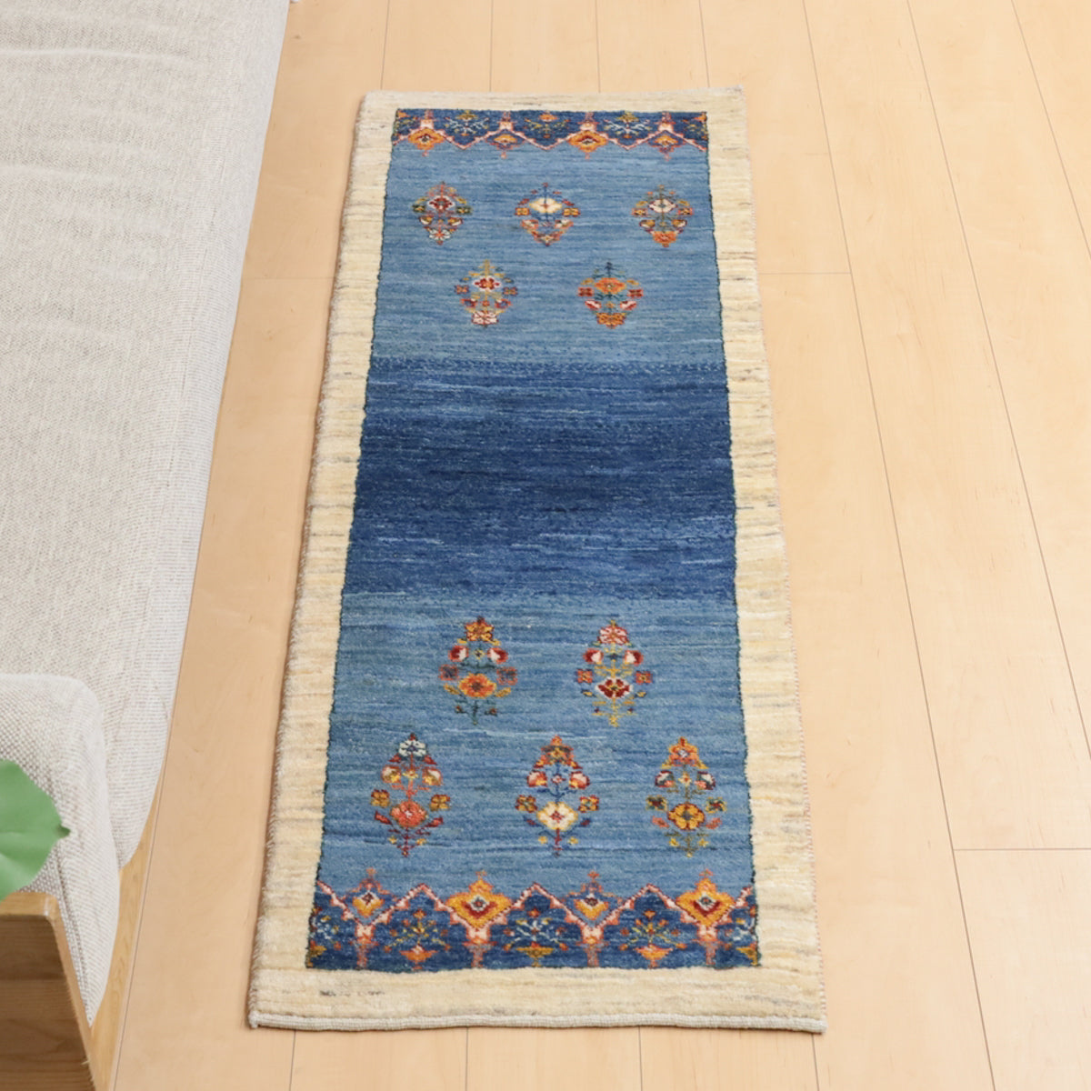 151×90cmペルシャ絨毯ギャッベ手織り