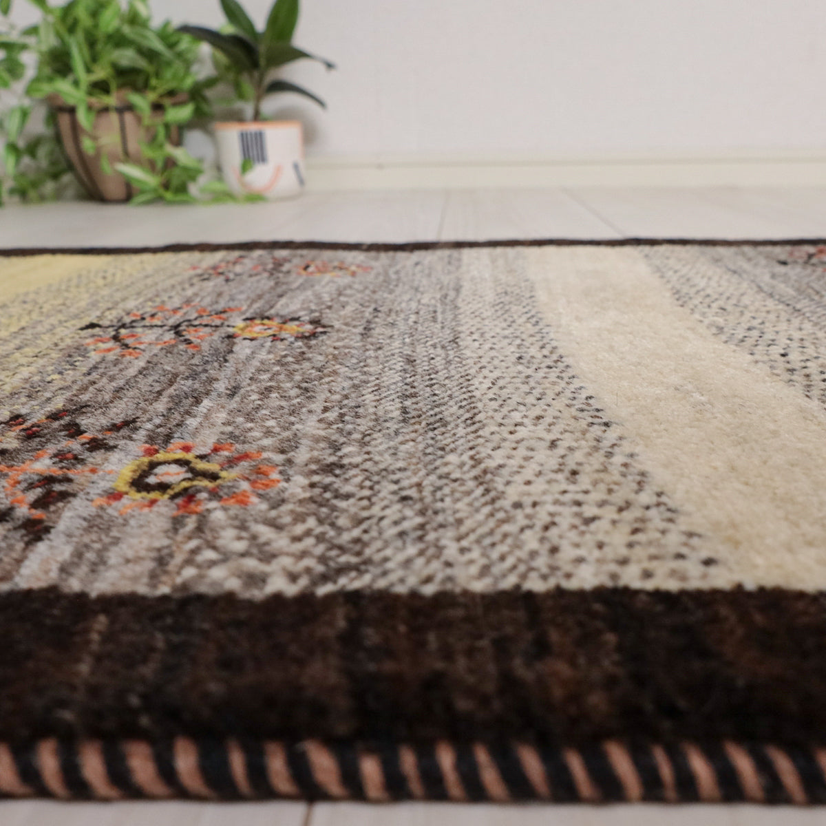 手織りギャッベ（カシュクリ）ランナーラグ,154×52cm｜高品質