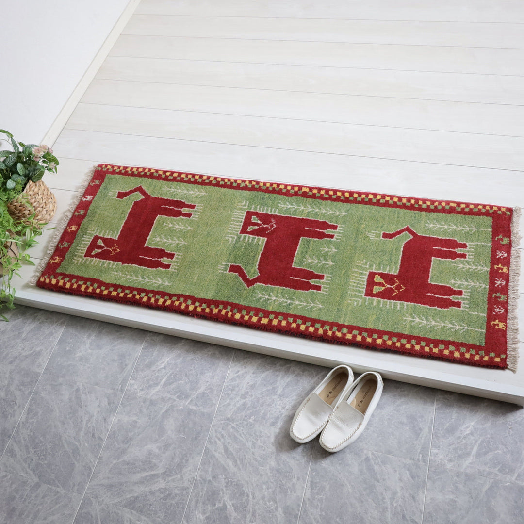 【オーダーメイド受付中】イラン　シラーズ産　ギャッベ 　（hr-11991）