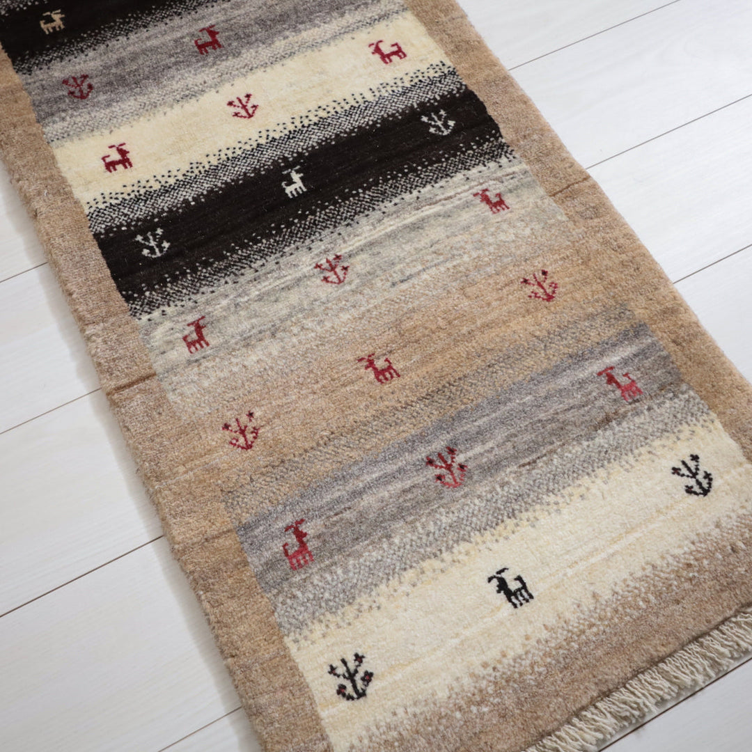 【オーダーメイド受付中】イラン　シラーズ産　ギャッベ 　（hr-11999）