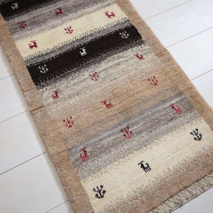 【オーダーメイド受付中】イラン　シラーズ産　ギャッベ 　（hr-11999）