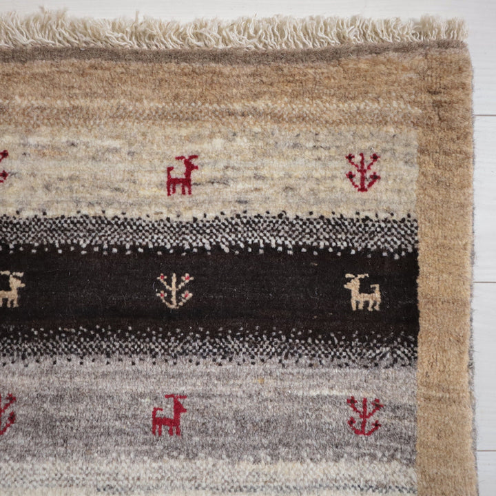 【オーダーメイド受付中】イラン　シラーズ産　ギャッベ 　（hr-11999）