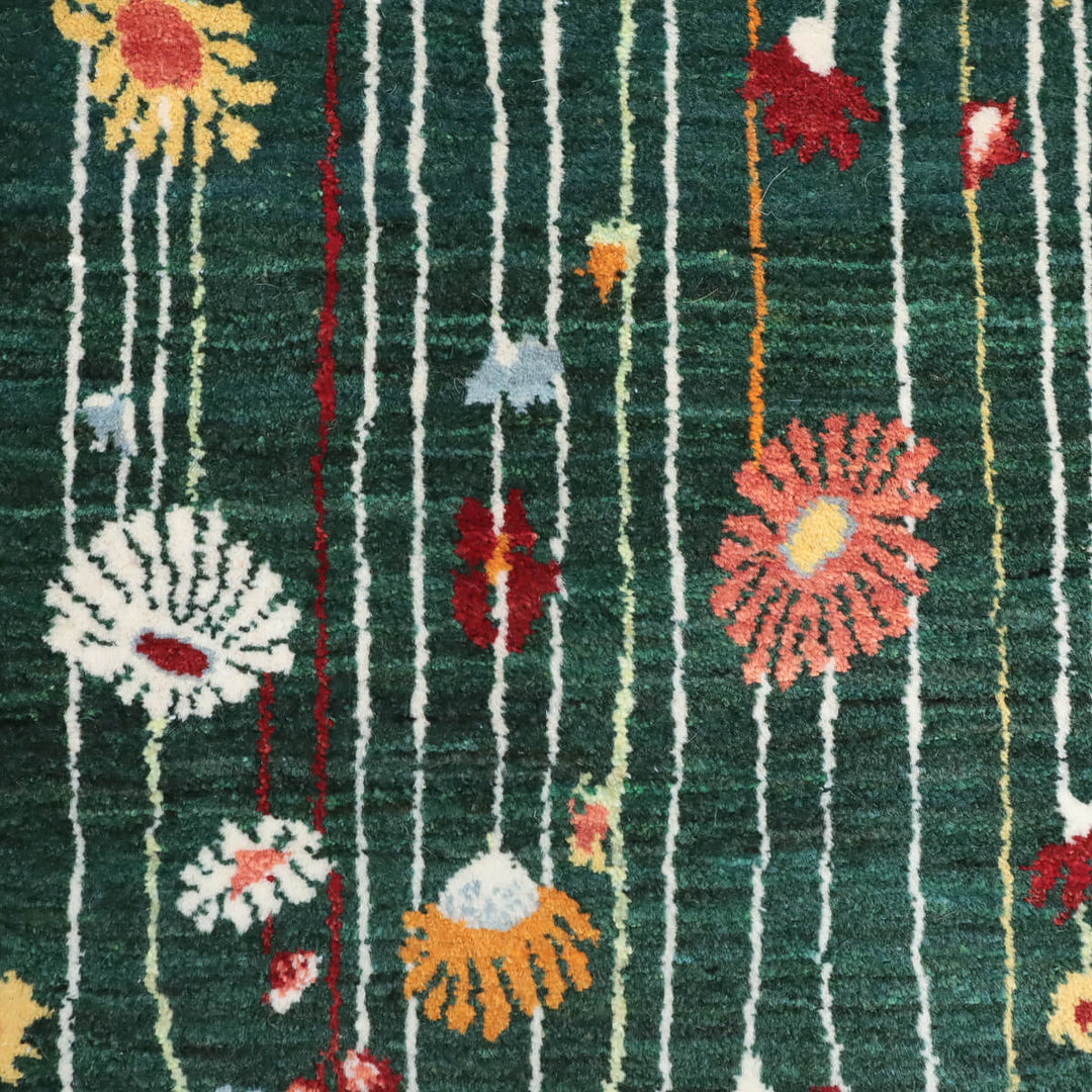 ギャッベ（ギャベ）ルリバフ　206×74cm（HR-13113）