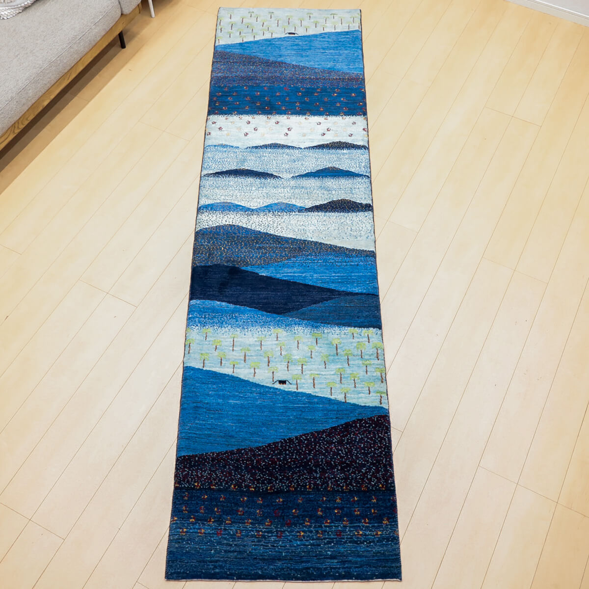 ギャッベ (ルリバフ) 306×81cm（HR-13127） – ギャッベ＆ペルシャ絨毯