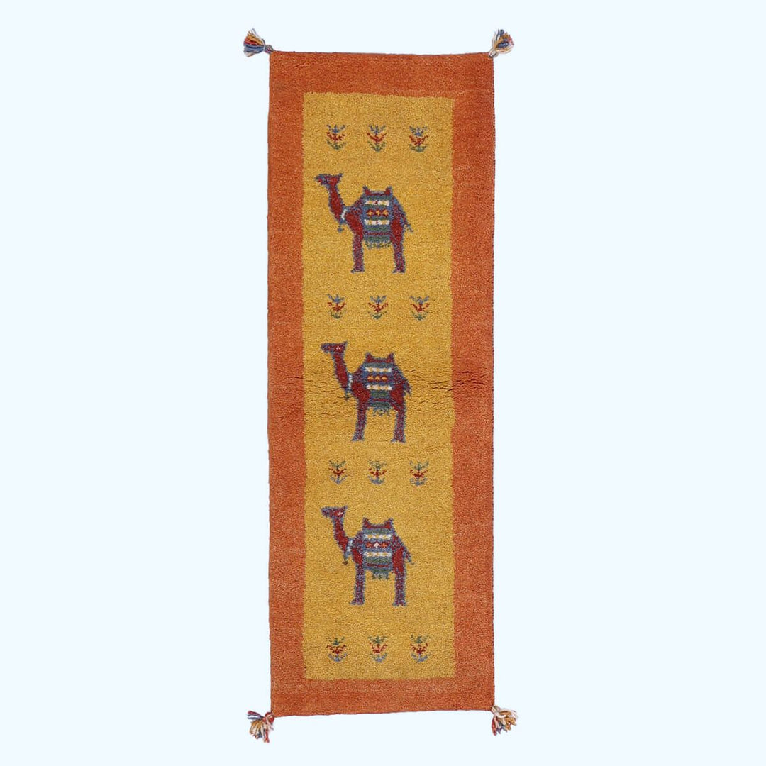 ギャッベ（ギャベ）カシュクリ　144×49cm（HR-70241）