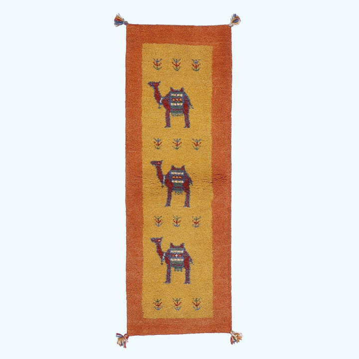 ギャッベ（ギャベ）カシュクリ　144×49cm（HR-70241）