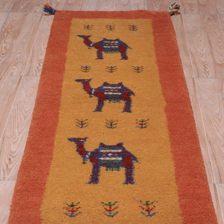 ギャッベ（ギャベ）カシュクリ　144×49cm（HR-70241）