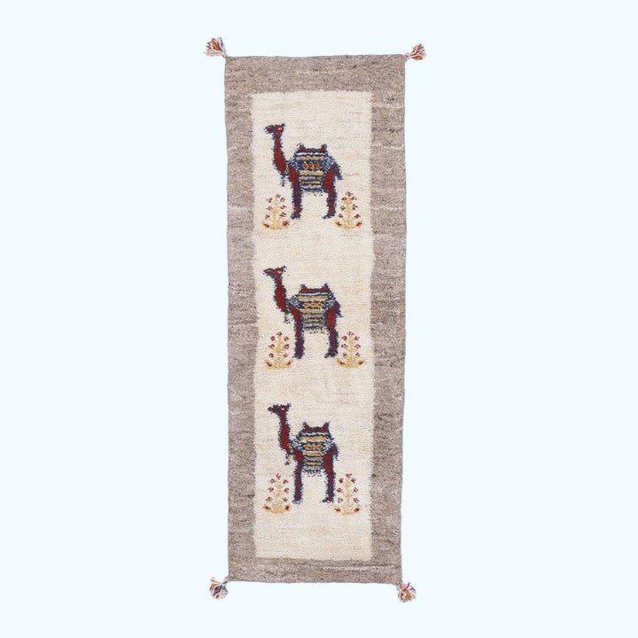ギャッベ（ギャベ）カシュクリ　143×49cm（HR-70244）