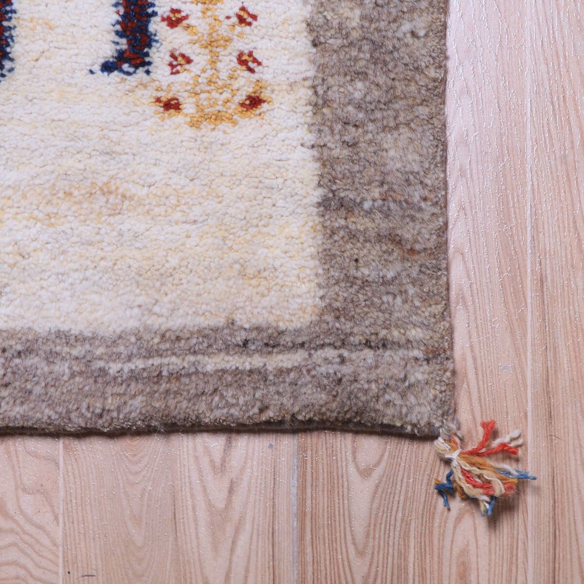 手織りギャッベ（カシュクリ）ランナーラグ,143×49cm｜高品質ウール