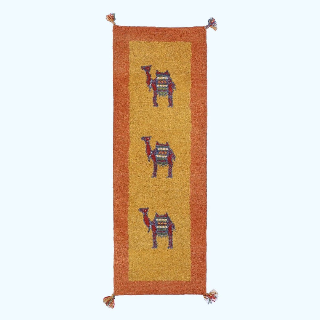 ギャッベ（ギャベ）カシュクリ　147×49cm（HR-70245）