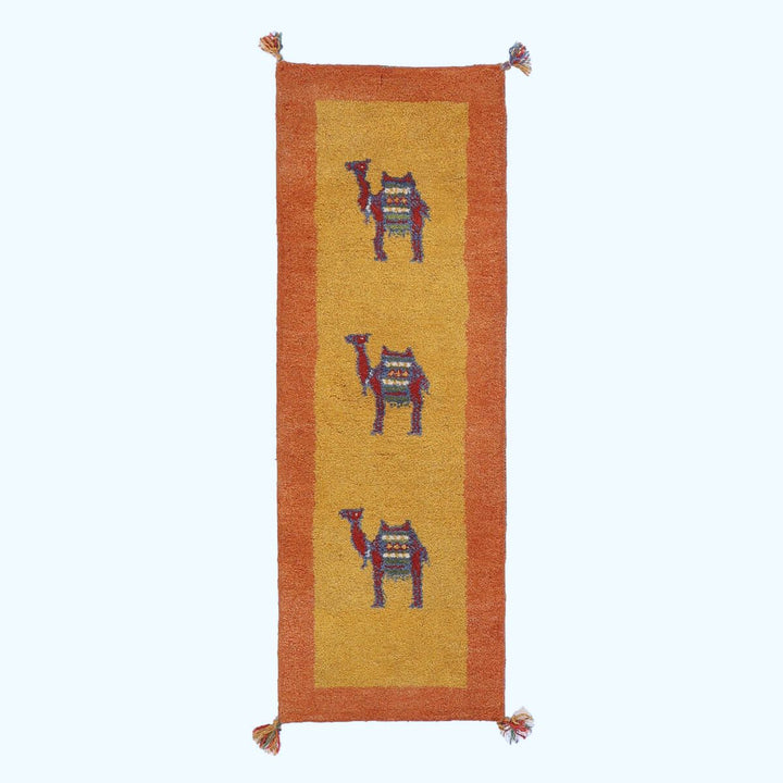 ギャッベ（ギャベ）カシュクリ　147×49cm（HR-70245）