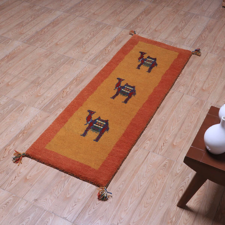 ギャッベ（ギャベ）カシュクリ　147×49cm（HR-70245）