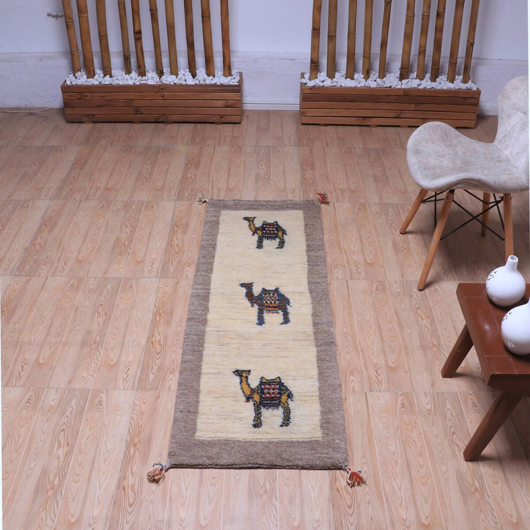 ギャッベ（ギャベ）カシュクリ　149×51cm（HR-70246）