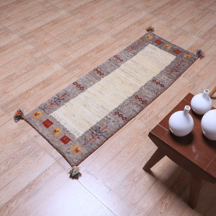ギャッベ（ギャベ）カシュクリ　144×50cm（HR-70254）