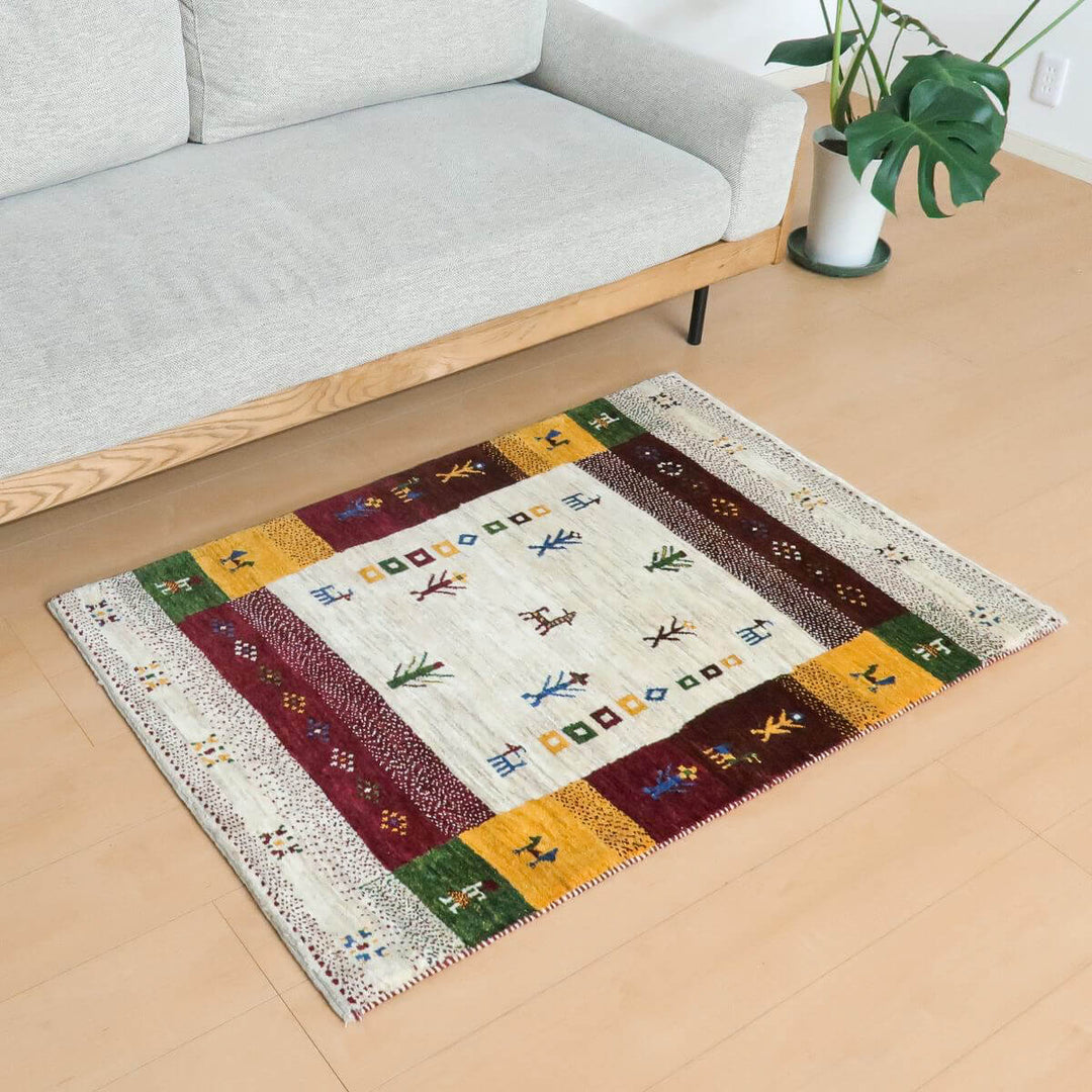 【オーダーメイド受付中】イラン　シラーズ産　ギャッベ 　（hs-11148）