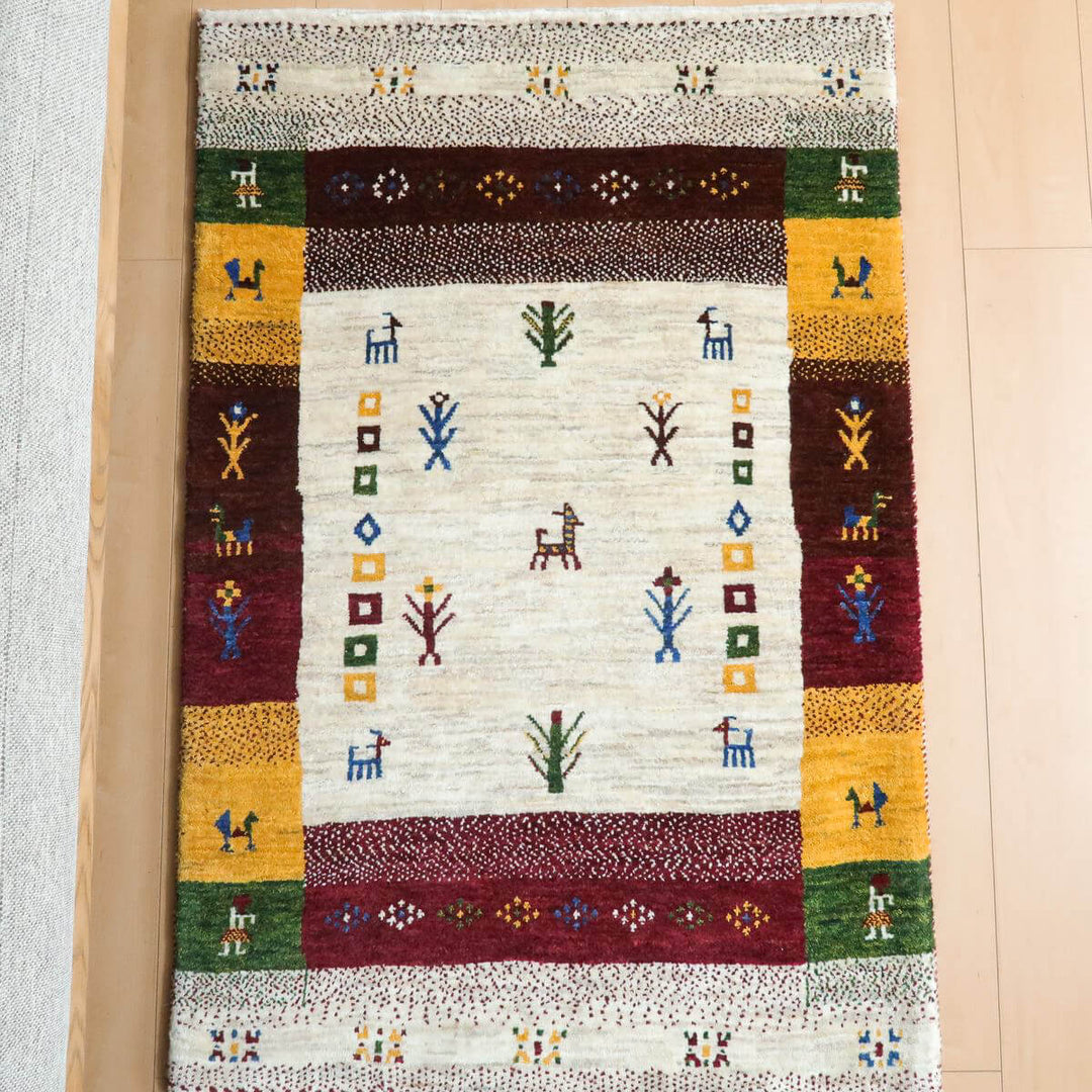 【オーダーメイド受付中】イラン　シラーズ産　ギャッベ 　（hs-11148）