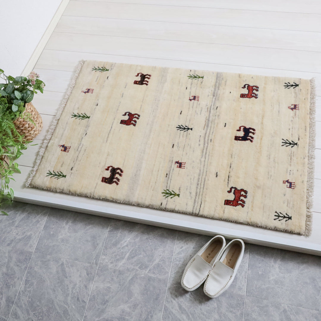 【オーダーメイド受付中】イラン　シラーズ産　ギャッベ 　（hs-11981）