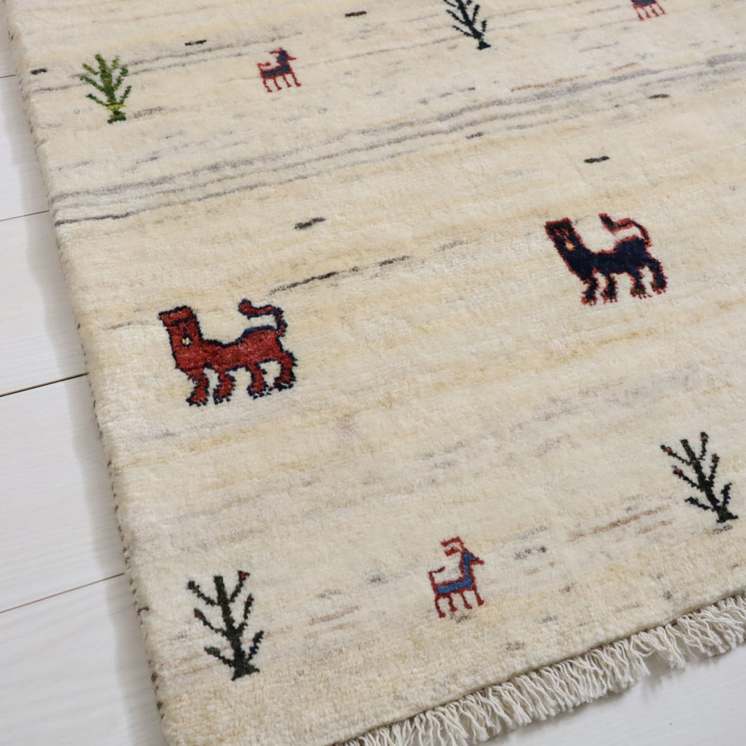 【オーダーメイド受付中】イラン　シラーズ産　ギャッベ 　（hs-11981）