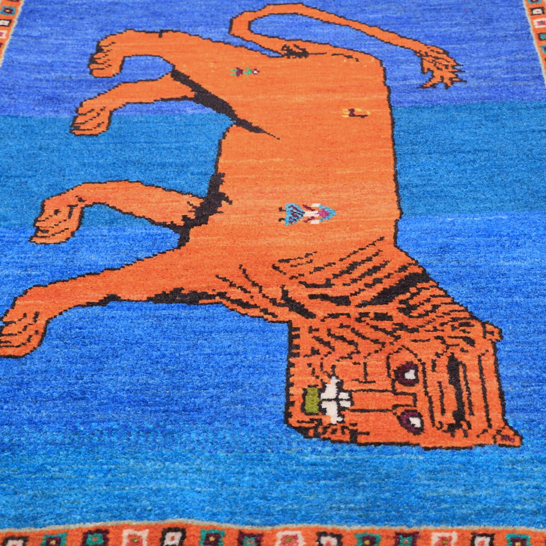 ギャッベ（ギャベ）ルリバフ　118×66cm（HS-70111）