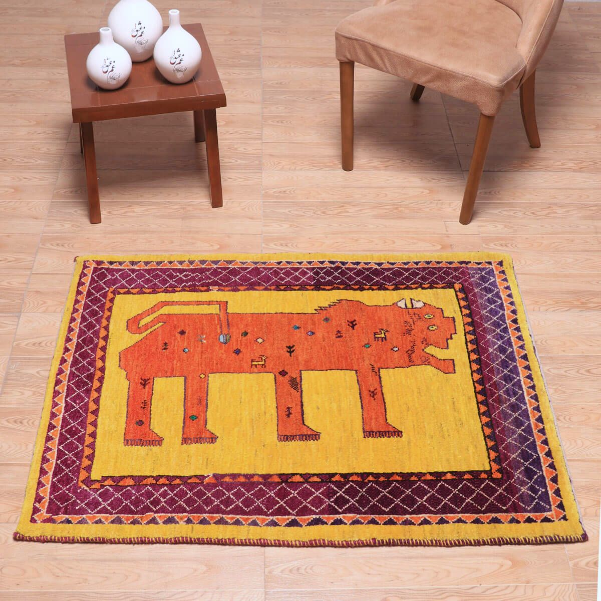 【M】ギャッベ2枚セット ペルシャ手織りギャッベ 約40×40cm 2枚セット – Persiadirect