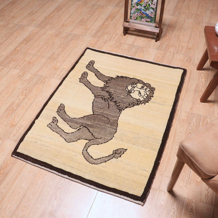 ギャッベ（ギャベ）ルリバフ　112×75cm（HS-70122）