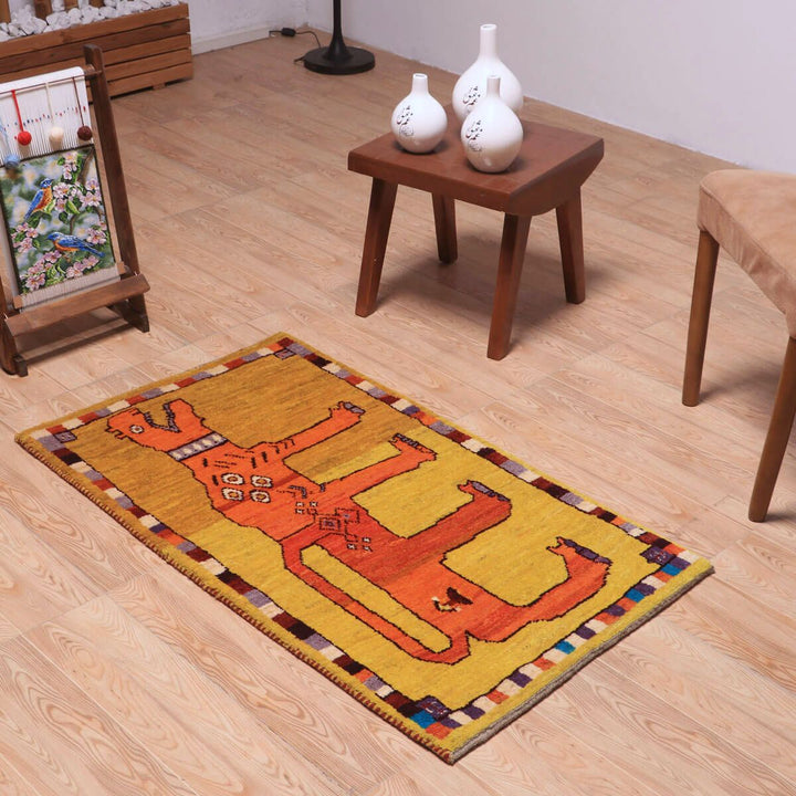 ギャッベ（ギャベ）カシュクリ　110×62cm（HS-70125）
