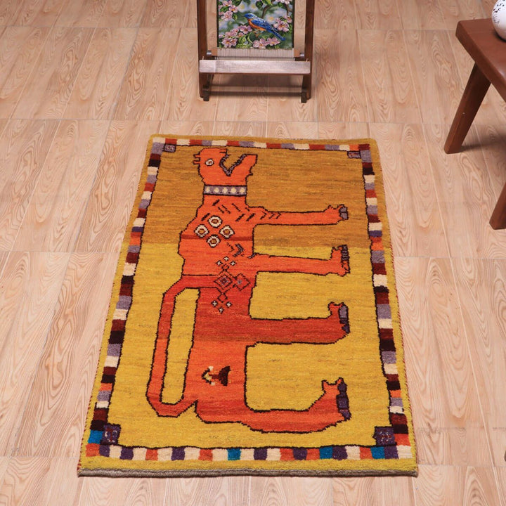 ギャッベ（ギャベ）カシュクリ　110×62cm（HS-70125）