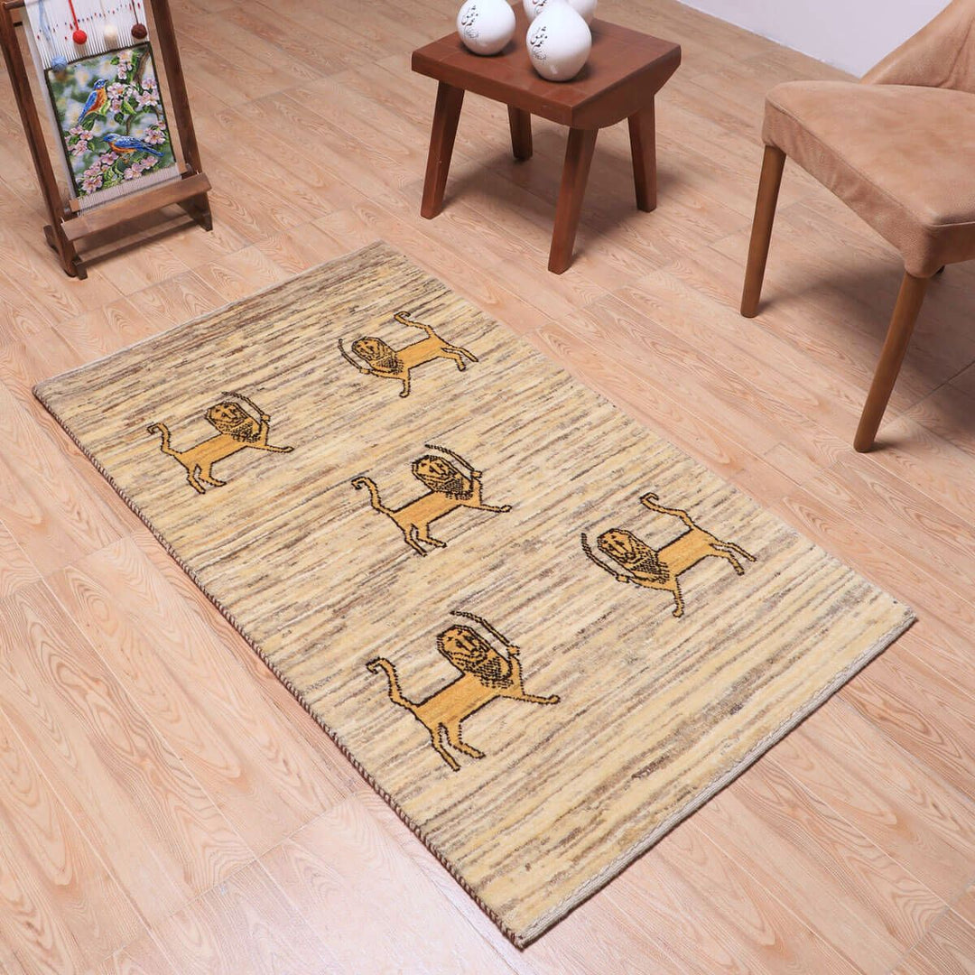 ギャッベ（ギャベ）カシュクリ　131×77cm（HS-70131）