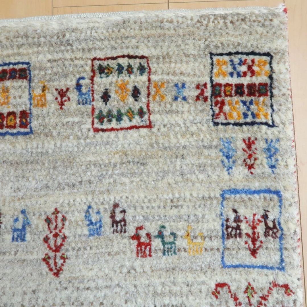 【オーダーメイド受付中】イラン　シラーズ産　ギャッベ 　（hss-11049）