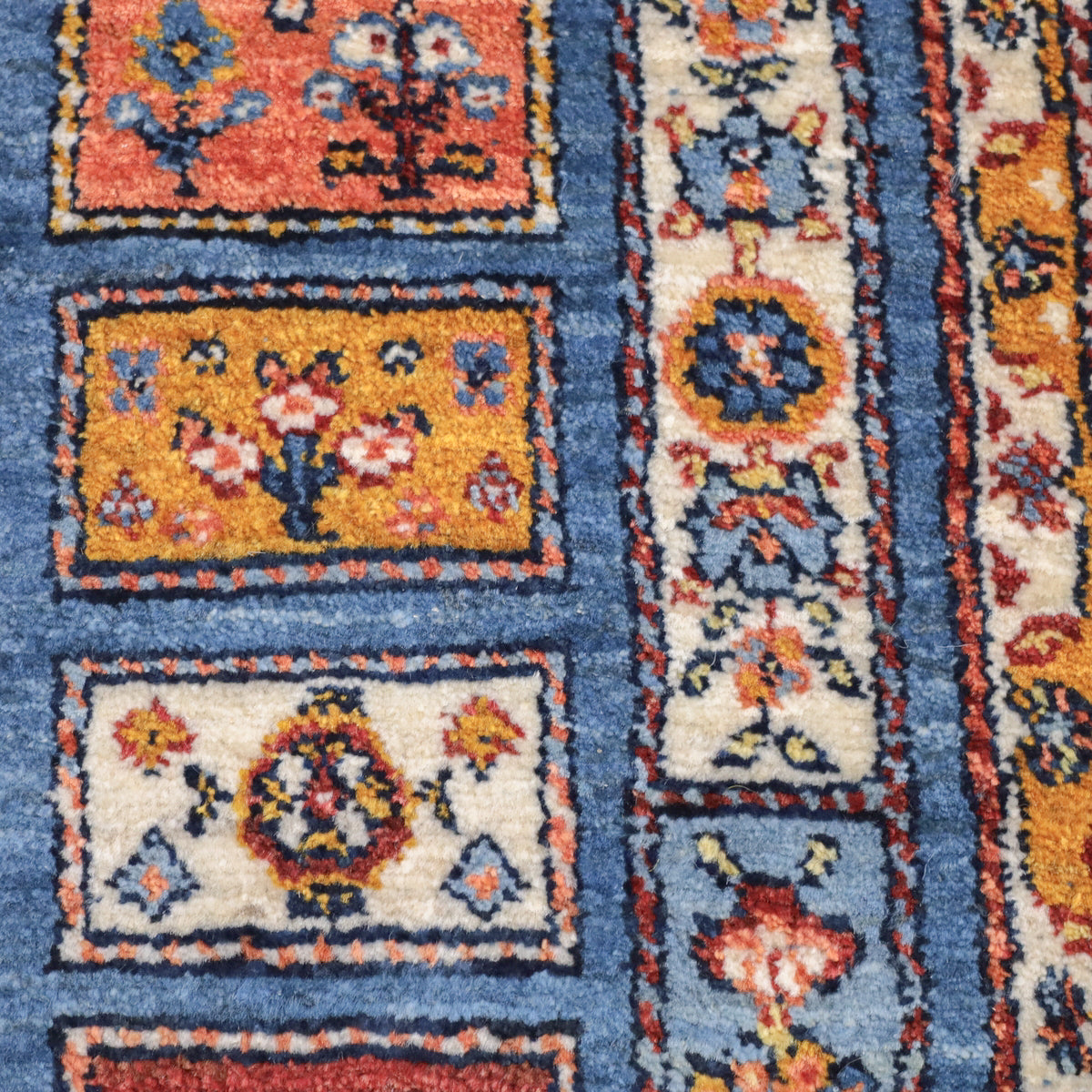 手織りギャッベ,ラグ,玄関マット,88×61cm｜高級ルリバフ,プレミアム