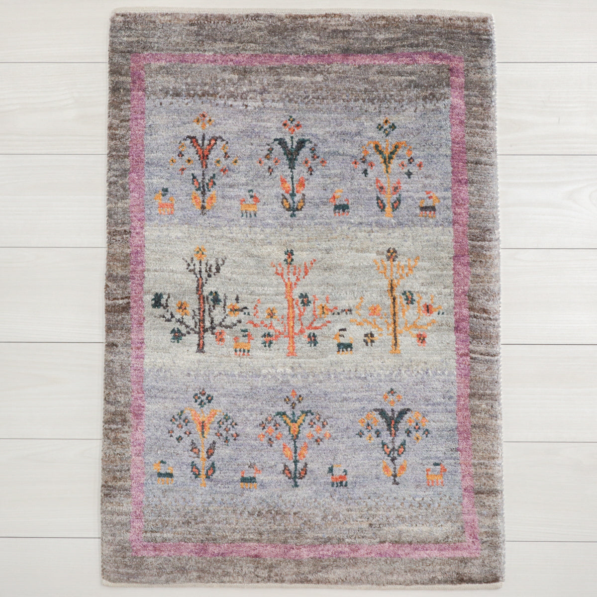 ギャッベ (アマレ) 92×62cm（HSS-11844） – ギャッベ＆ペルシャ