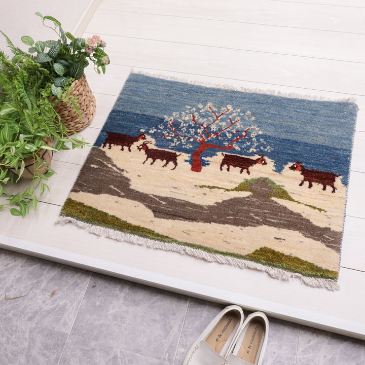 【オーダーメイド受付中】イラン　シラーズ産　ギャッベ 　（hss-11876）